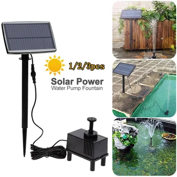 

Solar Power Water Pump Fountain Inserted Water Pump Line Length 5 Meters Solar Panel For Garden Pool Submersible Fountain