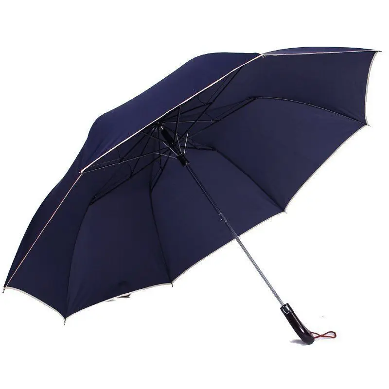 

Paradise Umbrella 213E Extra-large Two Fold Self-Open Solid Wood Handle UV-Protection All-Weather Umbrella Double Black And Whit