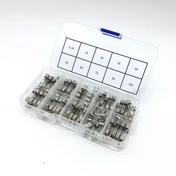 

100pcs 5x20mm Quick Blow Glass Tube Fuse Assorted Kits Fast-blow Glass Fuses 0.5A 1A 2A 3A 4A 5A 6A 7A 8A 10A in Box