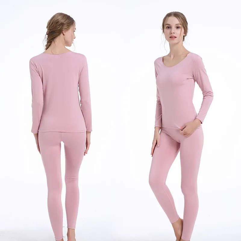 Fanceey Winter Thermal Underwear Women Quick Dry Anti-microbial Stretch Plus velvet Thermo Underwear Sets Female Warm Long Johns
