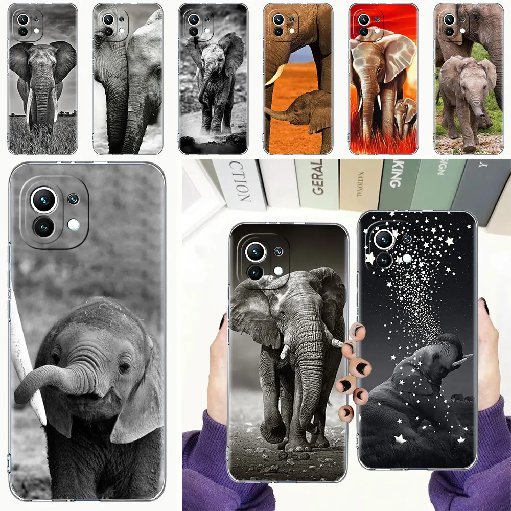 Indian Animal Elephant Soft Case for Xiaomi Mi Poco X3 NFC 10T Pro 5G 9T M3 11 F3 Note 10 Lite 9 SE Antifall Phone Cover Funda | Мобильные