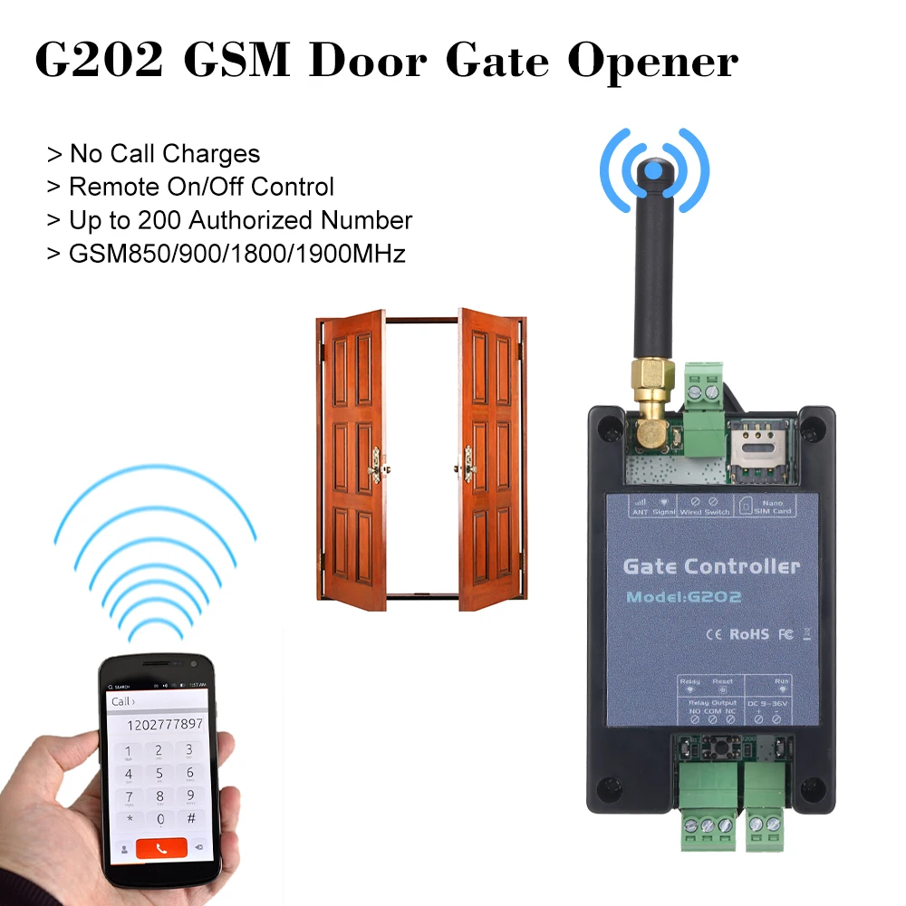 GSM реле вкл./выкл. дистанционное управление доступ к двери с помощью бесплатного