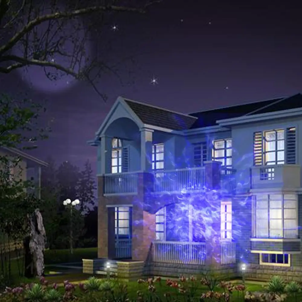 Projector Lights Landscape Lamp Animated Projection Lamp Beautiful Portable Double Cylinder 15W Black Christmas Moving