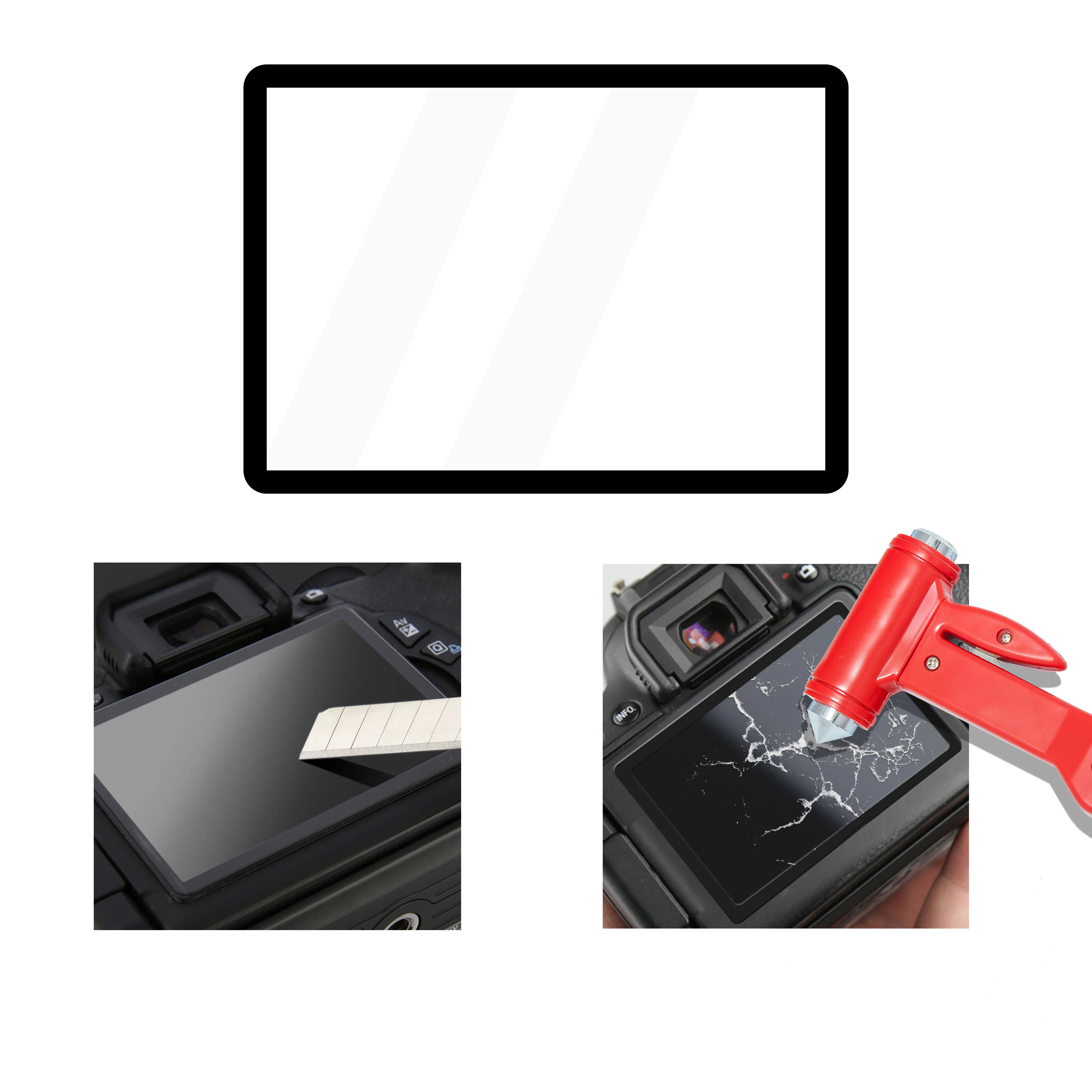 3x Pellicola Protettiva Vetro Per Olympus Tough TG-5 Protezione