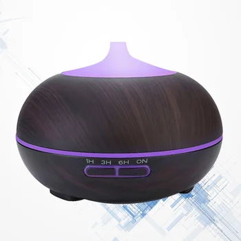 

1Pc 400ML Wood Grain Diffuser Ultrasonic 7 Color Mute Aroma Mister Essential Oil Diffuser for Office Bedroom Home Baby Room