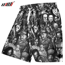 UJWI клоун Джокер для женщин/мужчин 3D печатных ужас персонажа пляжные шорты унисекс Короткие штаны размера плюс пляжные шорты Свободные 5XL