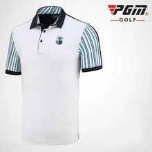 PGM Golf Мужская футболка с коротким рукавом летняя дышащая одежда соревнования шелковая ткань молочного цвета YF173