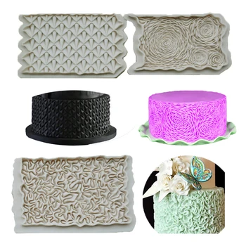 

10 Shape Pearl Flower Silicone Cake Border Fondant Sugar Craft Gumpaste Cake Decorating Tools Chocolate Candy Baking Cake Moulds