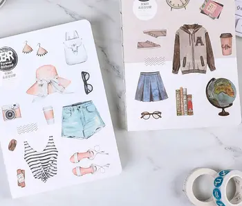 

Cute Life Notebook 18.3*13.2cm Grid+Blank Paper Sketchbook 80 Sheets