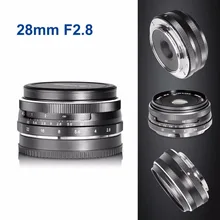 Meike 28mm F 2,8 Manuelle Fokussierung Objektiv Metall Körper Multi Beschichtet APS C für Canon Nikon Sony Fujifilm Olympus Panasonic lumix