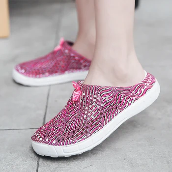 

Summer Cool Slippers Women Hollow Out Mesh Shoes Women Breathable Anti-slip Flip Flops Ladies Casual Beach Zapatos Mujer