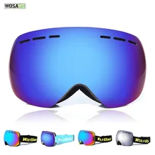 Wosawe лыжные очки для сноубординга с двойными линзами UV400 Анти-противотуманные лыжные Солнцезащитные очки мотокросса Снежная доска катание маска
