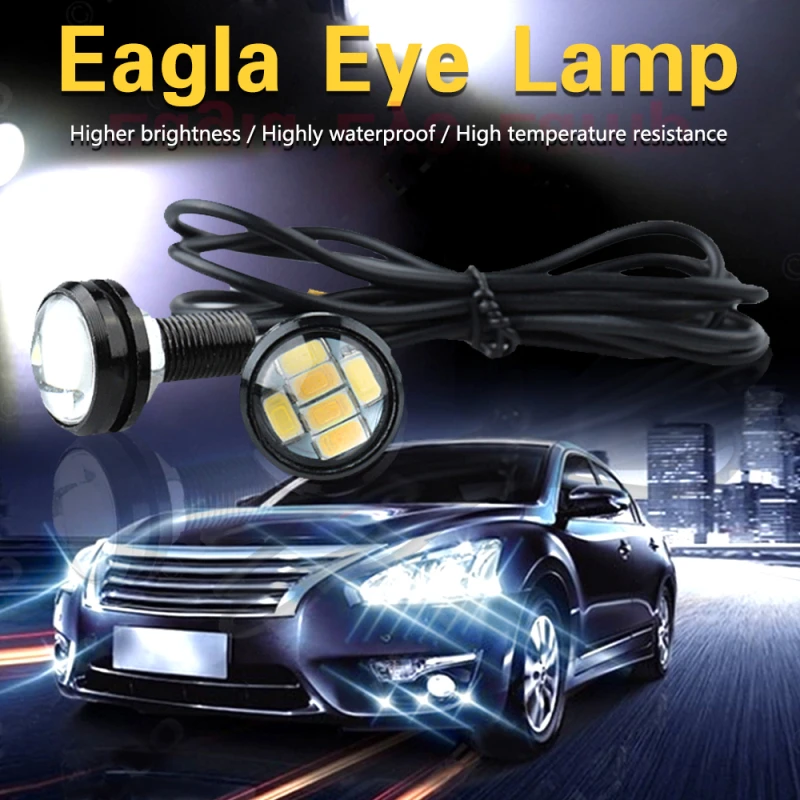 Luz tipo ojo de águila para coche, 3W, luz blanca/ámbar, señal de giro diurna, luces de marcha atrás, parachoques, antiniebla, lámparas motocicleta|Bombillas (LED) de faros delanteros| - AliExpress