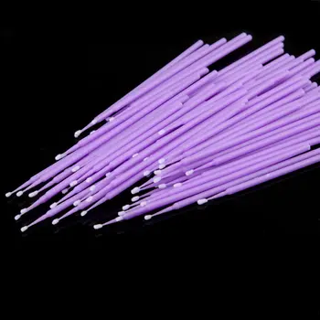 

100pcs eyebrow plastic cotton swab swab micro brush disposable material eyebrow applicator medium fineness