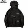 Flash Sale Cargo Jacket Coat Pullover Black Windbreaker Tactical Outwear Hooded Harajuku Men Hip-Hop GmJXXm0mk