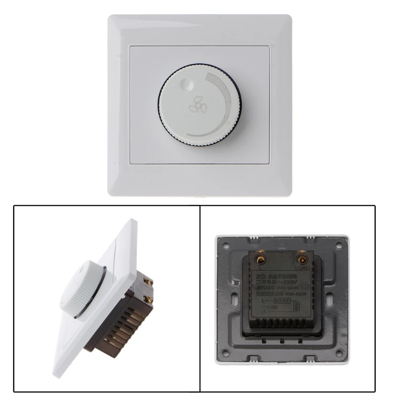 

220V 200W Adjustment Ceiling Fan Speed Control Switch Wall Button Dimmer Switch G8TB
