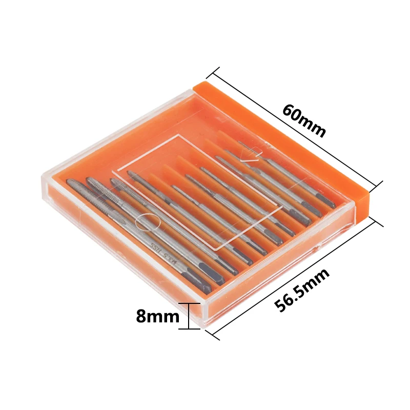 10 шт. HSS M1 M1.2 M1.4 M1.6 M1.7 M1.8 M2 M2.5 M3 M3.5 мини-сверлильный станок метрический резьбовой кран Набор винтовой кран