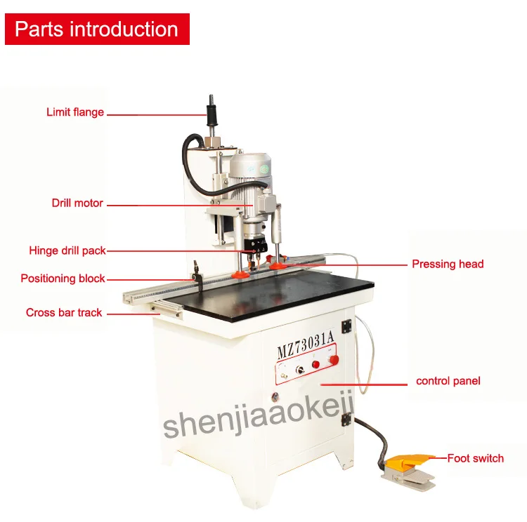 1 шт. 1,5 кВт деревообрабатывающее оборудование сверлильный станок MZ73031A с одной головкой вертикальный шарнирный сверлильный станок 380 В