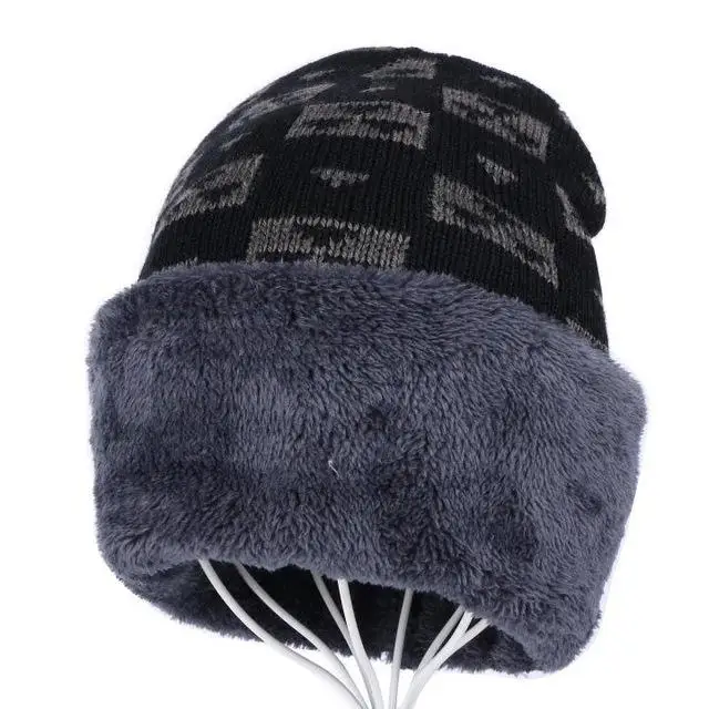 Весна зима женские Skullies новые модные Beanie унисекс мужские шапочки Женские шапки повседневные уличные спортивные теплая вязаная шапка - Цвет: Черный