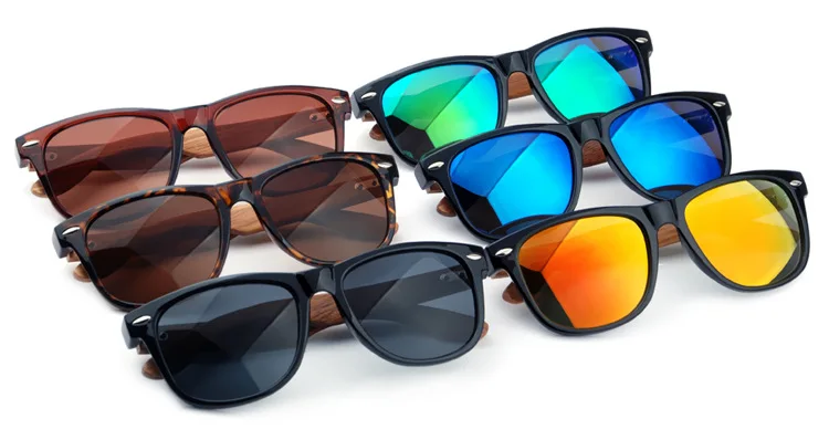Zerosun Мужские поляризационные солнцезащитные очки деревянные солнцезащитные очки для мужчин для вождения натуральные деревянные дужки для женщин унисекс HD чехол