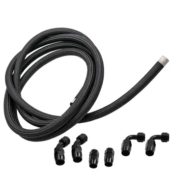 

10AN AN10 Fuel/Gas Tank/Cell Braid Oil/Fuel Hose Line+Hose End Fitting Kit 12ft