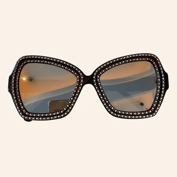 

Fashion Rectangle Sunglasses Women Brand Designer Diamonds Frame Retro Sun Glasses UV400