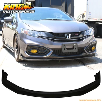 

Fit For 14 15 Honda Civic Coupe 2Dr CS2 Style Front Bumper Lip Spoiler - PU Urethane