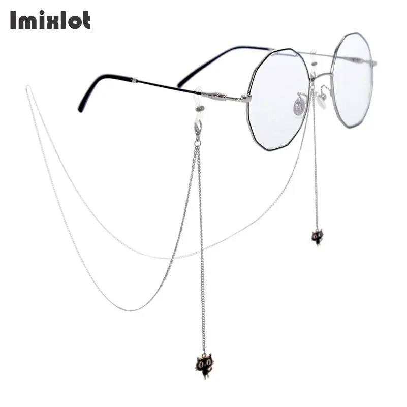 Fashion Womens Gold Silver Pendant Eyeglass Chains Cute Cat Sunglasses Reading Glasses Chain