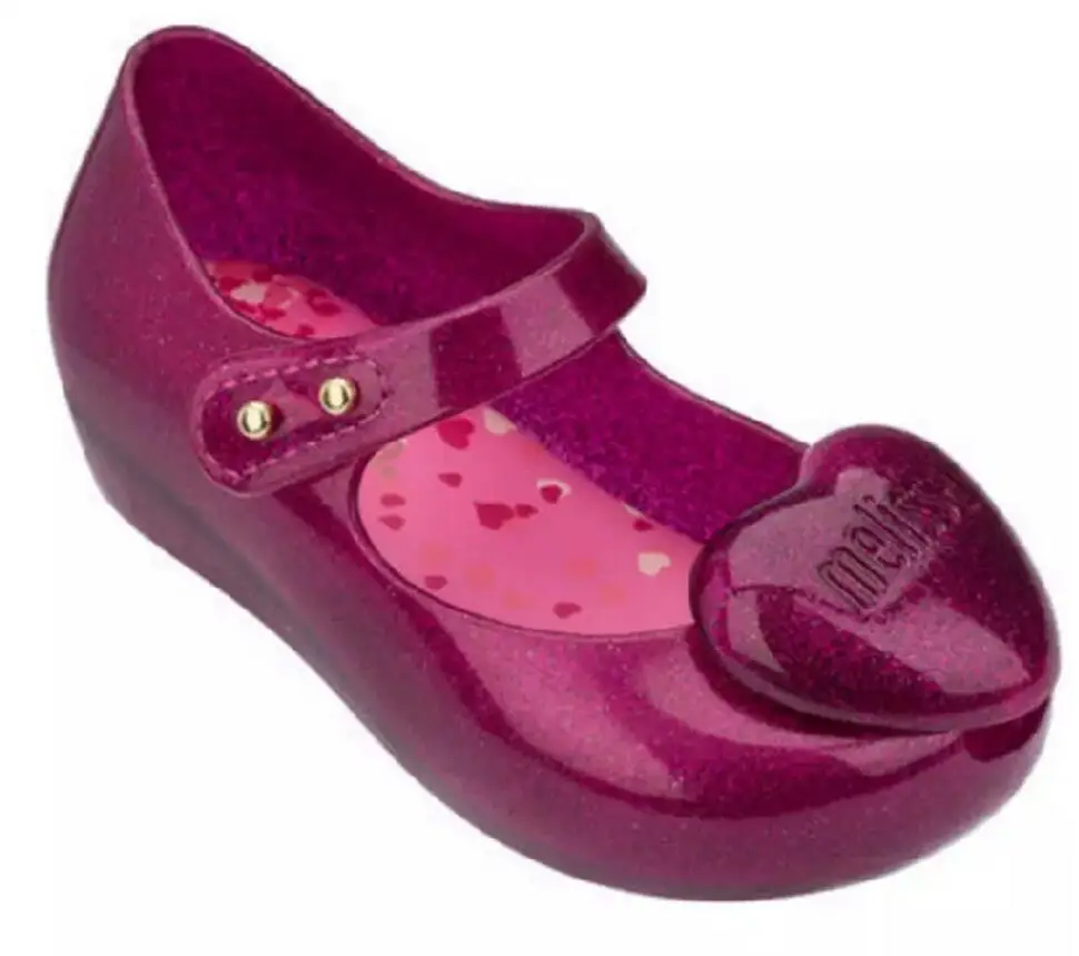 Мини Melissa Heart/прозрачные сандалии для девочек; летние сандалии; детские сандалии; пляжная обувь; обувь для маленьких девочек - Цвет: 2