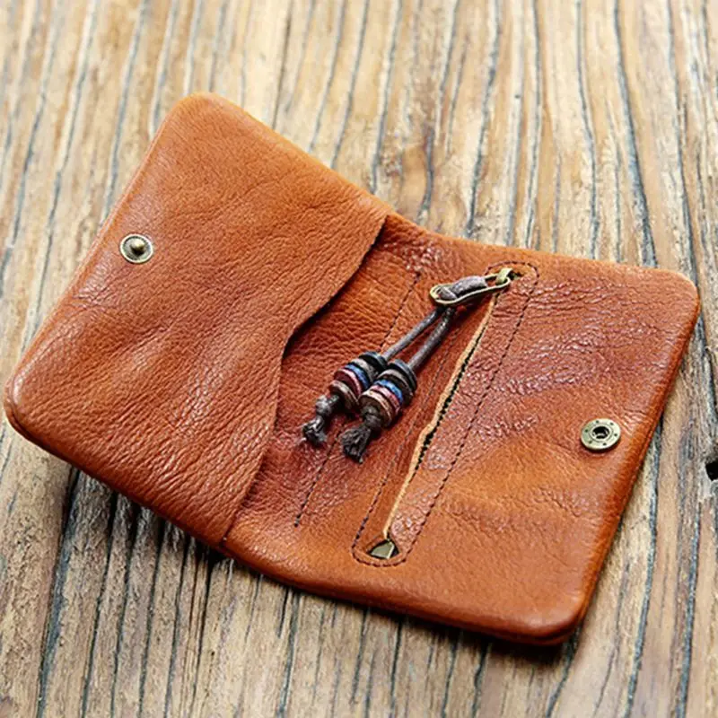 Мужской Двойной кошелек из искусственной кожи, кредитный ID держатель для карт, мини кошелек, сумка для мелочи