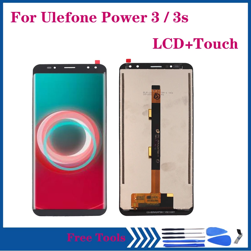

Original Display For Ulefone power 3 LCD Display Touch Screen Digitizer Assembly for Ulefone power 3S Repair Kit