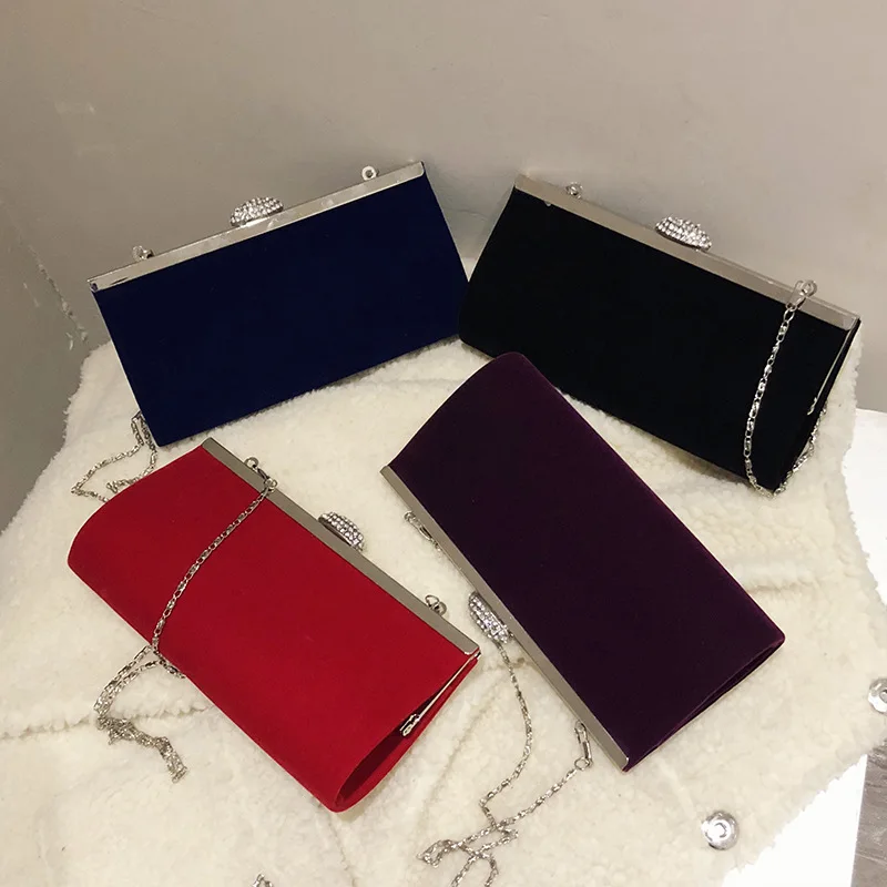 

INS High Grade Textured WOMEN'S Handbag 2019 Autumn And Winter New Style Gold Velvet Shoulder Bag with Chain Women's