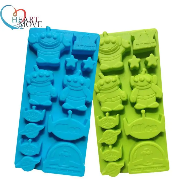 

HEARTMOVE New Silicone Toy Story Alien Cake Chocolate Soap Pudding Jelly Candy Ice Cookie Biscuit Mold Mould Pan Bakeware 9502