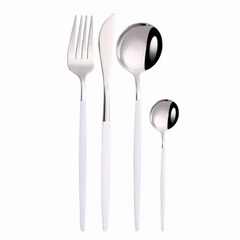 

18/10 Stainless Steel Fork Knife Spoon Cutlery Set Silverware Tableware Dinnerware Flatware Set Dishwasher Safe Christmas