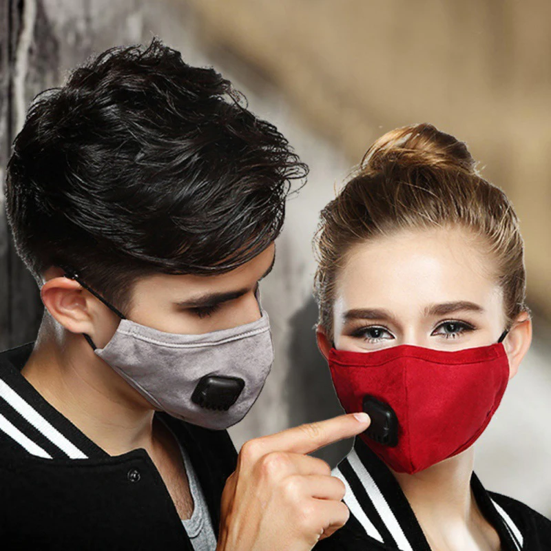 

Reusable Cotton Mouth Face Mask Breathable Cover Respirator Anti-Dust + PM2.5 Mask + Filter Fast Drop Shipping Hot Unisex
