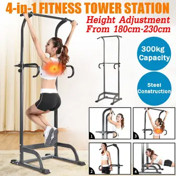 

Pull Up Fitness Station Tower Power Dip Gym Home Bar Exercise Stand Slimming Equipment