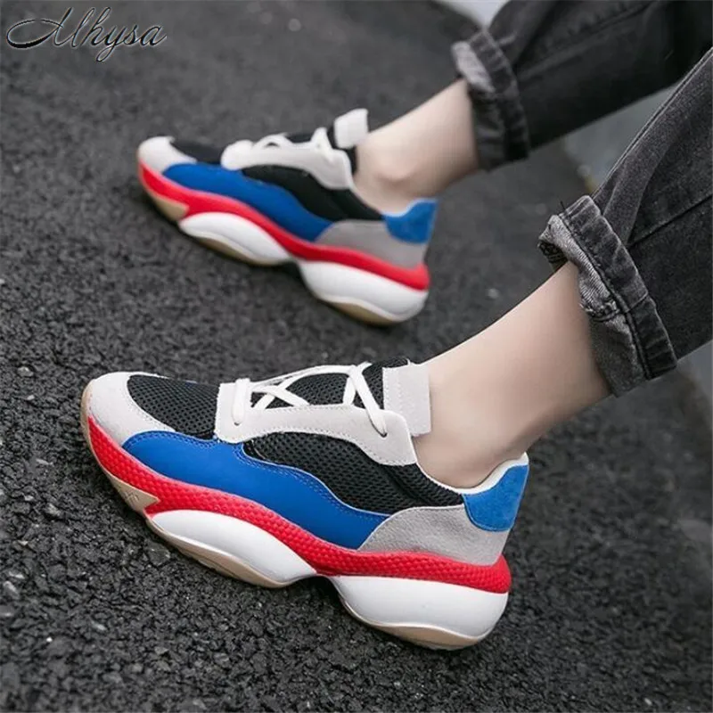 

Mhysa 2020 Spring Female Thick Bottom Sneakers Mixed Colors Round Toe Platform Shoes Women Flats Casual Shoes Ladies Shoes L1431