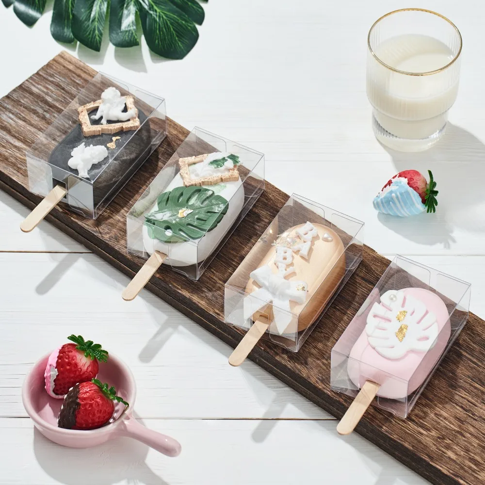 Plastic Clear Cakesicle Boxes with Hole Candy Treat Packaging for Baby Shower Holiday and Birthday Party Favors | Дом и сад