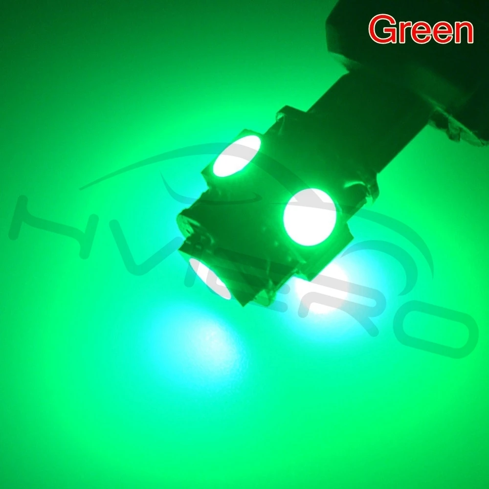 Hviero  T10 5050 White Blue Red 5Led Car Light Canbus W5w 194 Error DC 12V Bulbs Reading Lamp Door Light Signal Light Marker Led