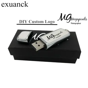 

exuanck custom logo 4GB 8GB 16GB 32GB usb sticks leather style usb 2.0 memory stick flash drive pen drive gift photography