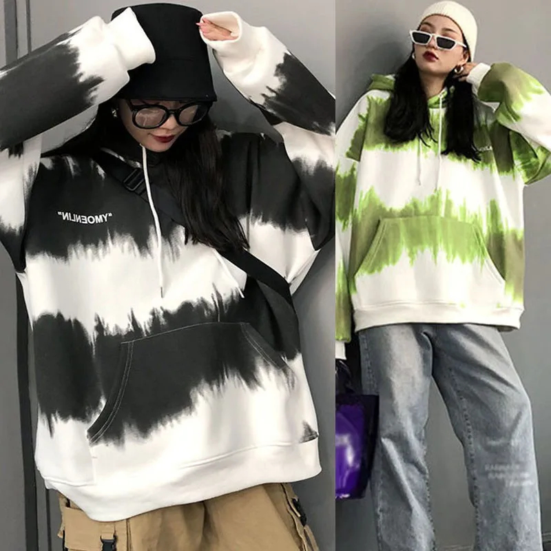 Tie-dye Gradient Color Pullover Sweater Women