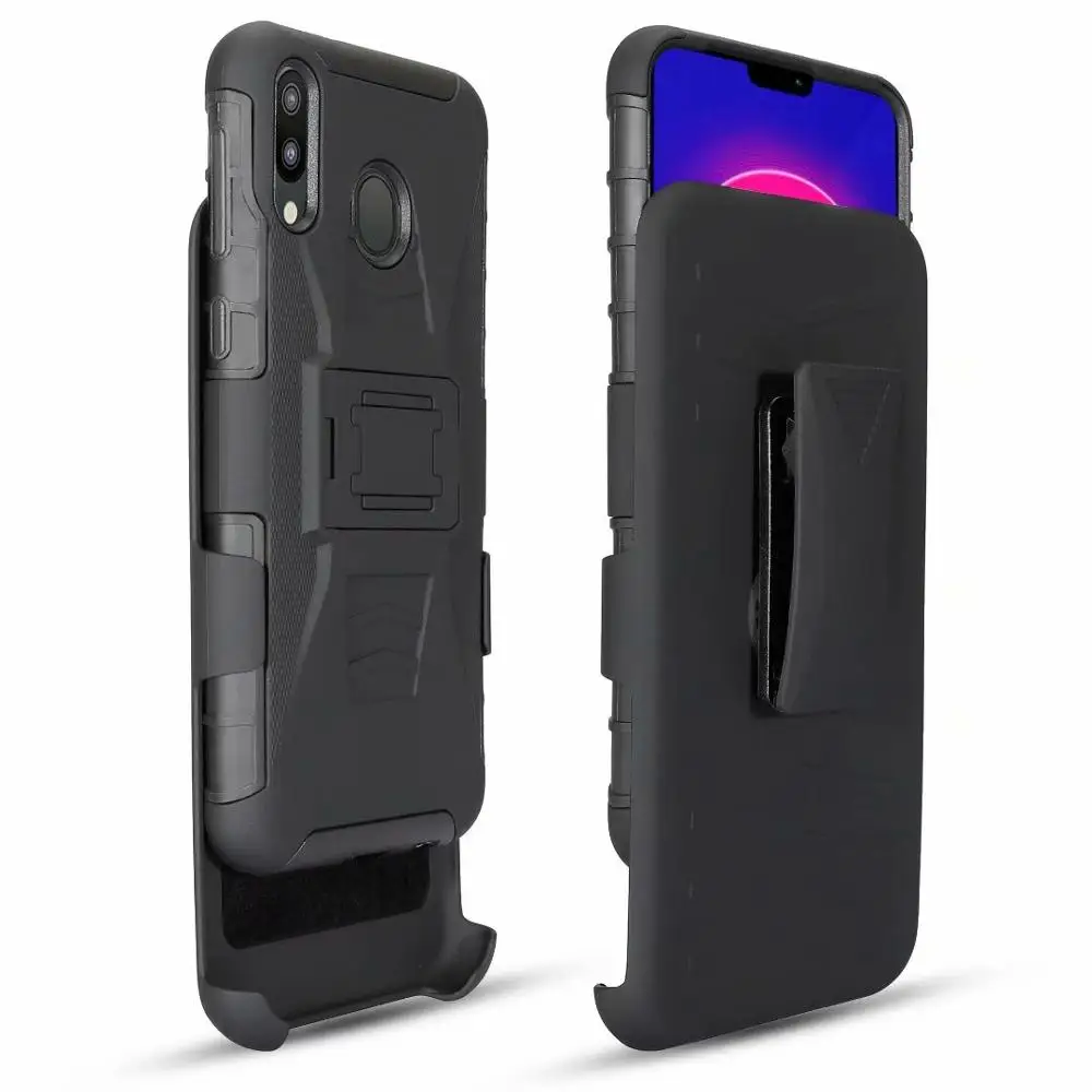 Ударопрочный жесткий чехол-подставка с зажимом для ремня для Xiaomi Redmi Note 7