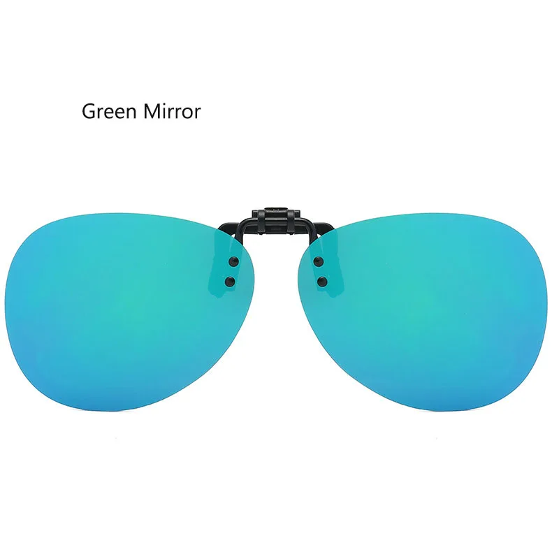 Винтажные Поляризованные солнцезащитные очки на застежке для близорукости, Авиатор, очки для вождения, рыбалки, UV400 - Цвет линз: C8 Green Mirror
