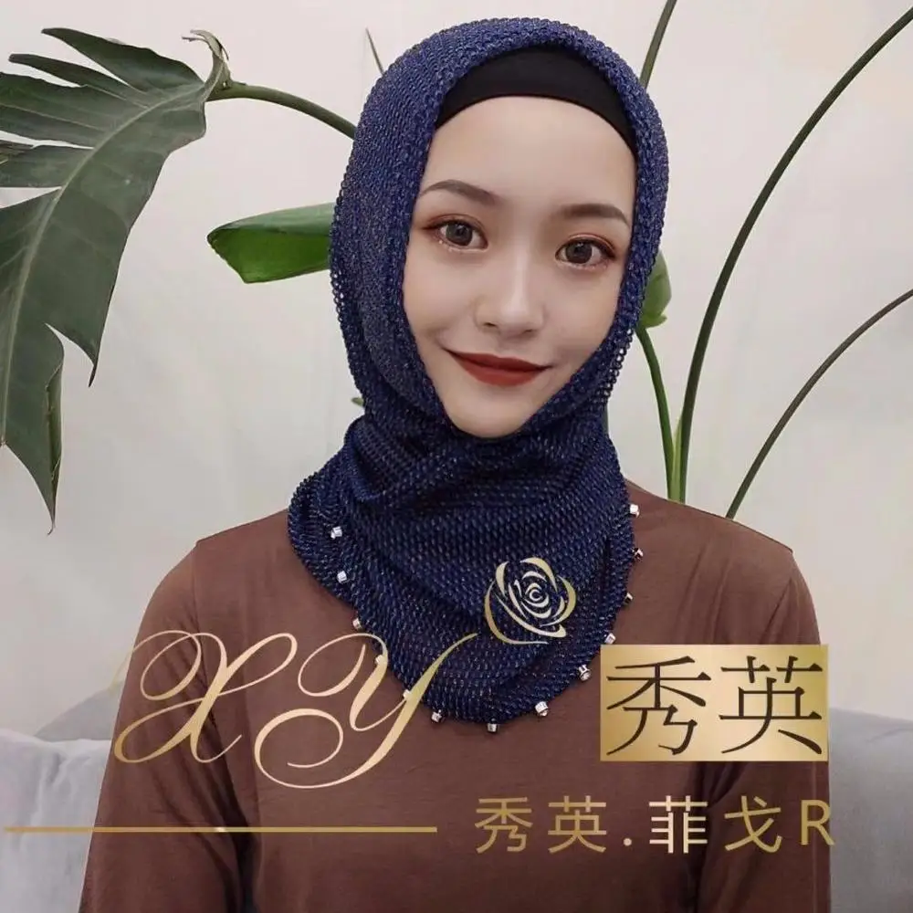 Мгновенный ready to wear мусульманский шарф для женщин плотная хиджабы - Цвет: E