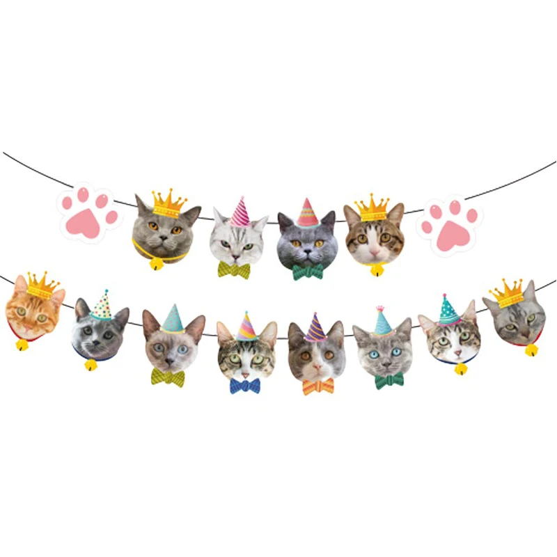 1 set banner 24 шт. щенок собака для капкейка-Домашние животные тема, детский душ День рождения кекс украшения торта - Цвет: 1 set banner