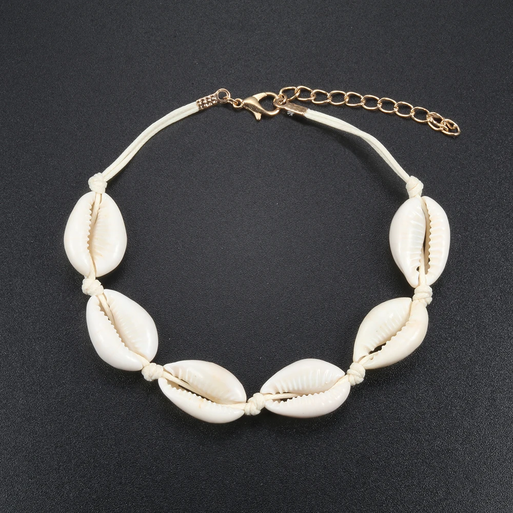 

Boho Big Cowrie Shell Bracelet Femme Adjustable Hand Rope Chain Seashell Bracelet Best Friends Jewelry Gift Women Accessories