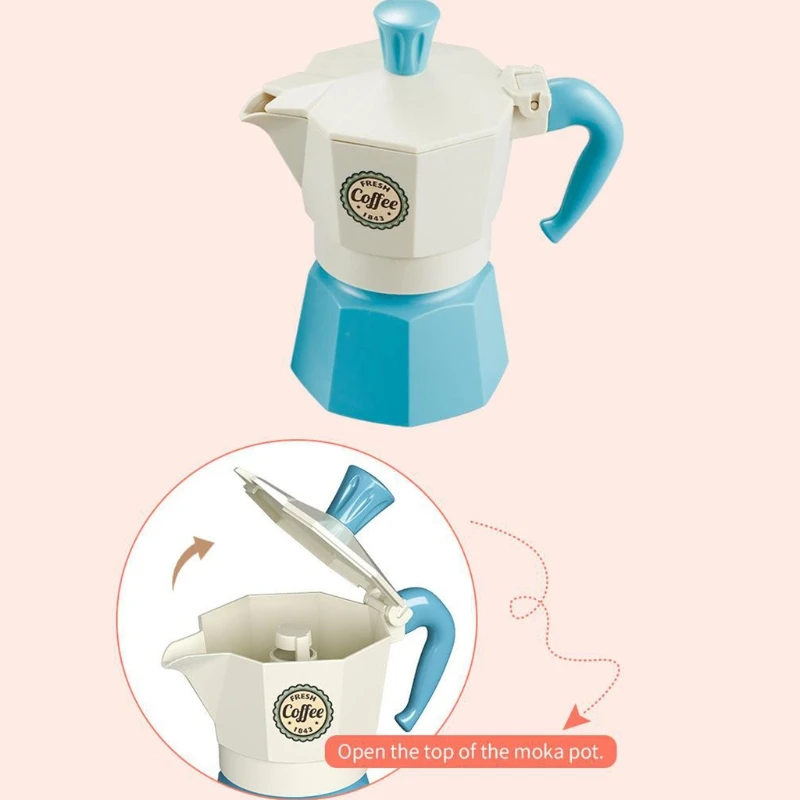 Miniature Kitchen Toy Dollhouse Accessories Realistic Coffee Maker Toy Interactive Pretend Play Children Role Play