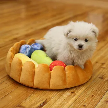 

Cute Pet Dog Fruit Tart Bed Pad Keep Warm Kennel Cat Sleep Mat Nest House SDF-SHIP
