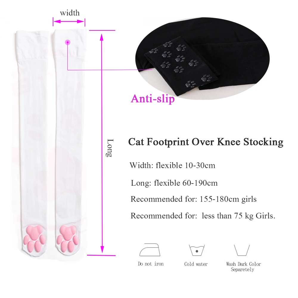 SIROLISA Girls Cat Paw Socks Over Knee Thigh Stockings Female Cute Cosplay Long Toebeanies Pawpads Cotton For Women Gift -Zentai shop online H9397282b36c344cf8c447122f272f1d9J.jpg
