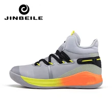 Мужские и женские баскетбольные кроссовки с высоким берцем, амортизирующий светильник, баскетбольные кроссовки, противоскользящая спортивная обувь для улицы, размеры 36-45